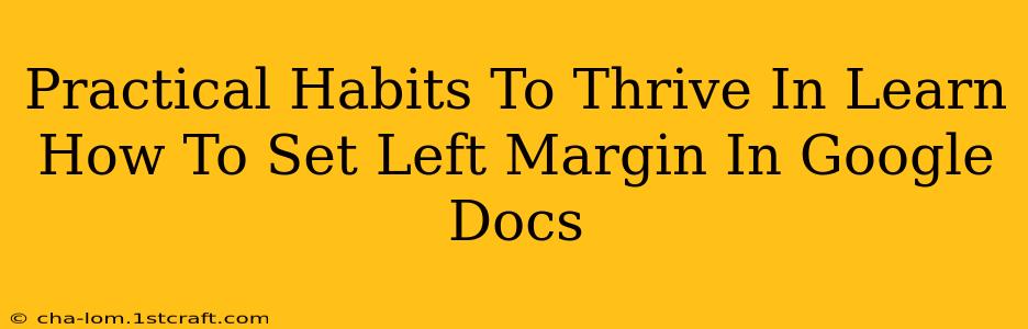 Practical Habits To Thrive In Learn How To Set Left Margin In Google Docs