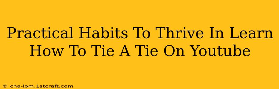 Practical Habits To Thrive In Learn How To Tie A Tie On Youtube