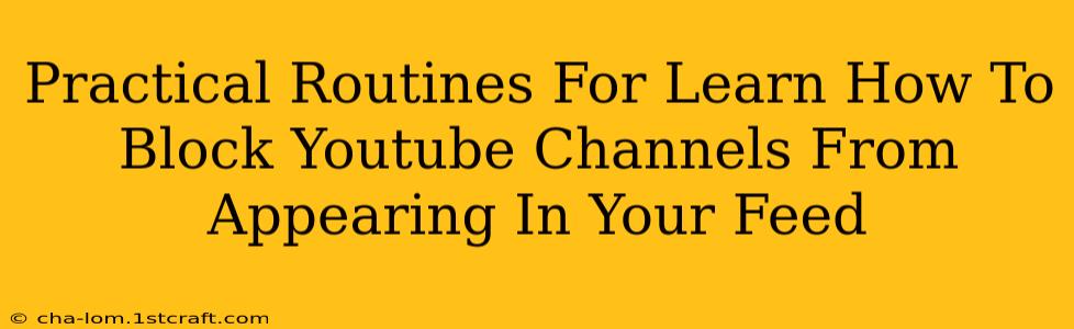 Practical Routines For Learn How To Block Youtube Channels From Appearing In Your Feed