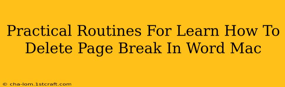 Practical Routines For Learn How To Delete Page Break In Word Mac