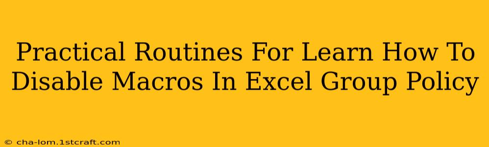 Practical Routines For Learn How To Disable Macros In Excel Group Policy