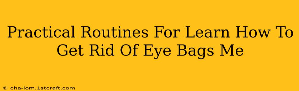 Practical Routines For Learn How To Get Rid Of Eye Bags Me