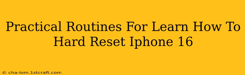 Practical Routines For Learn How To Hard Reset Iphone 16