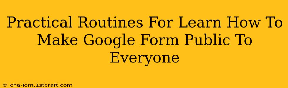 Practical Routines For Learn How To Make Google Form Public To Everyone