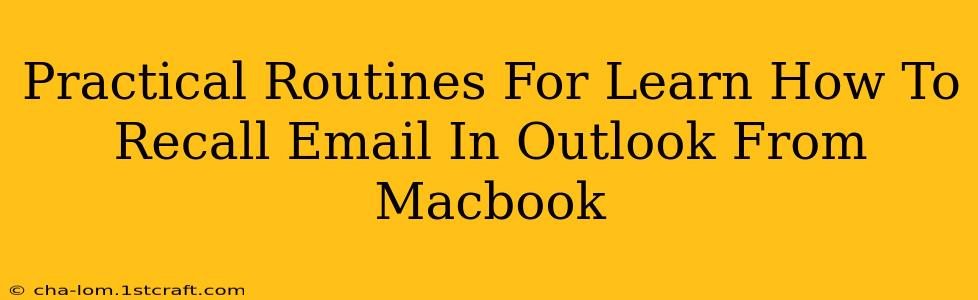 Practical Routines For Learn How To Recall Email In Outlook From Macbook