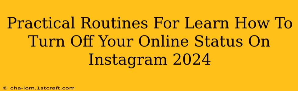 Practical Routines For Learn How To Turn Off Your Online Status On Instagram 2024