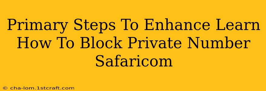 Primary Steps To Enhance Learn How To Block Private Number Safaricom