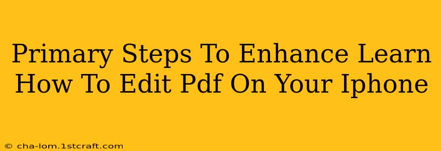 Primary Steps To Enhance Learn How To Edit Pdf On Your Iphone