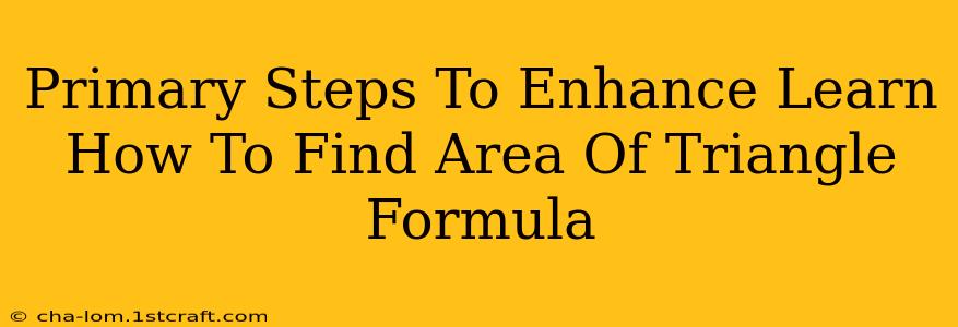 Primary Steps To Enhance Learn How To Find Area Of Triangle Formula