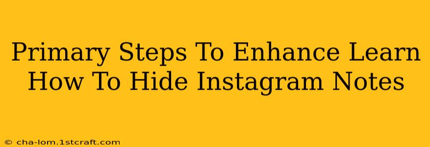 Primary Steps To Enhance Learn How To Hide Instagram Notes