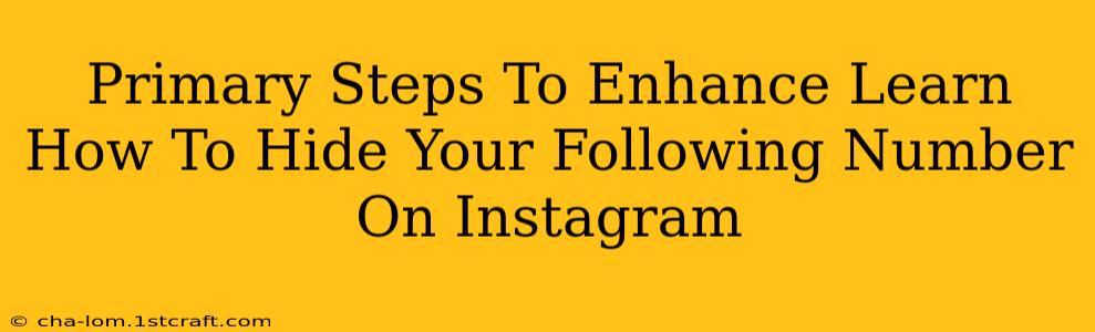 Primary Steps To Enhance Learn How To Hide Your Following Number On Instagram