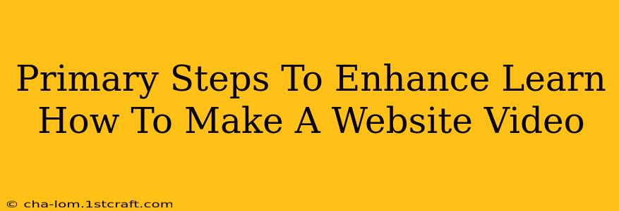 Primary Steps To Enhance Learn How To Make A Website Video