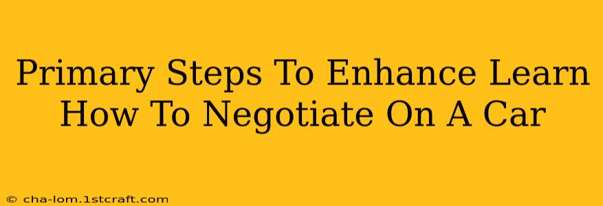 Primary Steps To Enhance Learn How To Negotiate On A Car