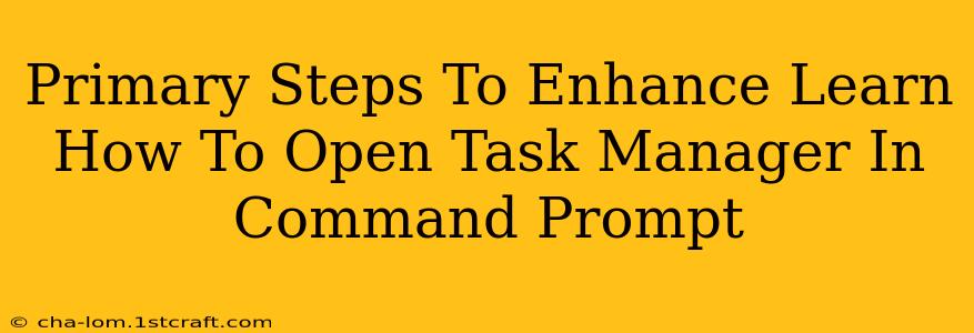 Primary Steps To Enhance Learn How To Open Task Manager In Command Prompt