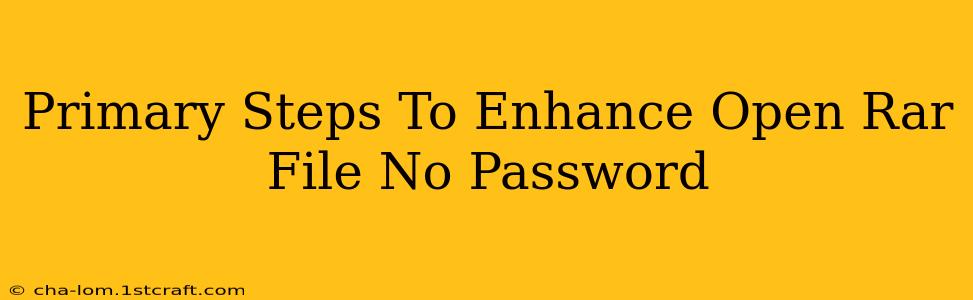 Primary Steps To Enhance Open Rar File No Password