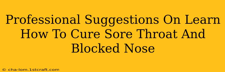 Professional Suggestions On Learn How To Cure Sore Throat And Blocked Nose