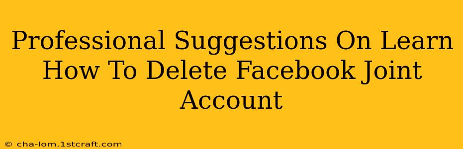 Professional Suggestions On Learn How To Delete Facebook Joint Account