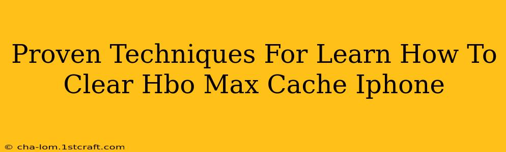 Proven Techniques For Learn How To Clear Hbo Max Cache Iphone