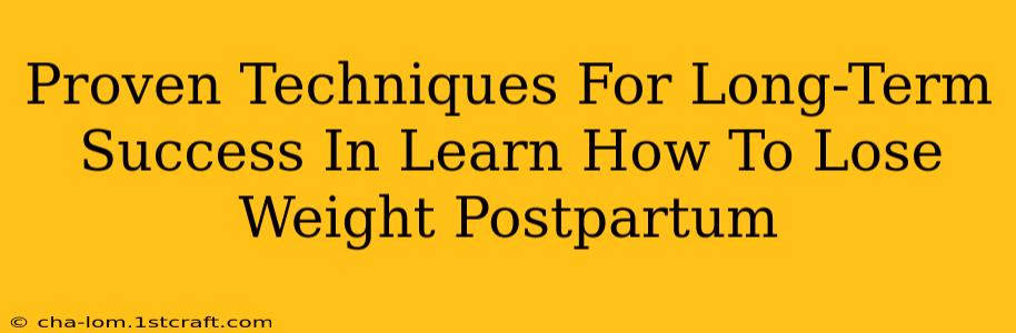 Proven Techniques For Long-Term Success In Learn How To Lose Weight Postpartum