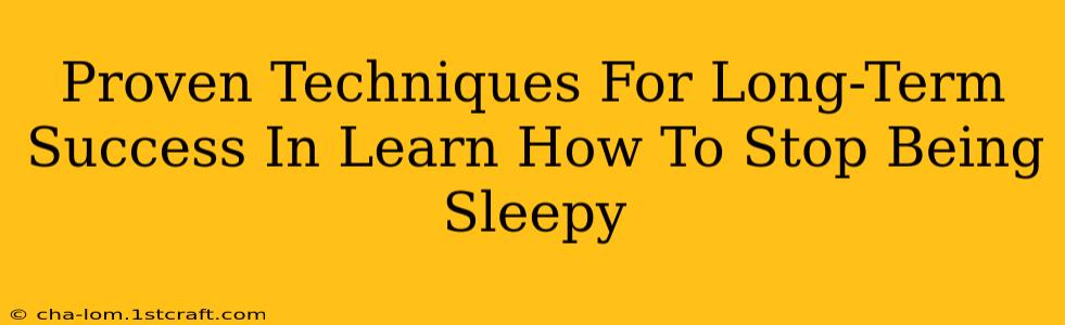 Proven Techniques For Long-Term Success In Learn How To Stop Being Sleepy