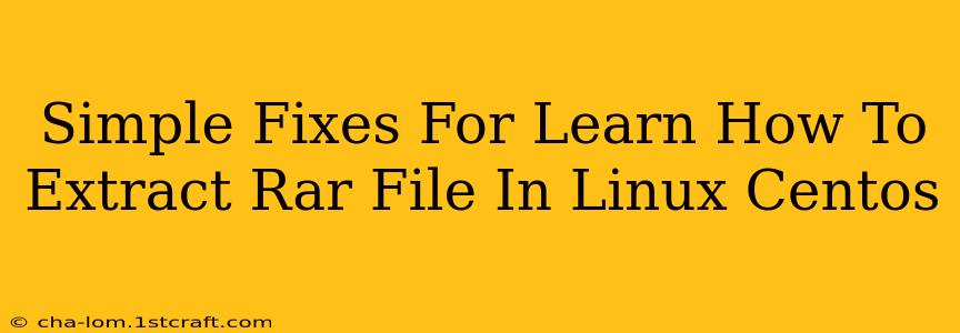 Simple Fixes For Learn How To Extract Rar File In Linux Centos