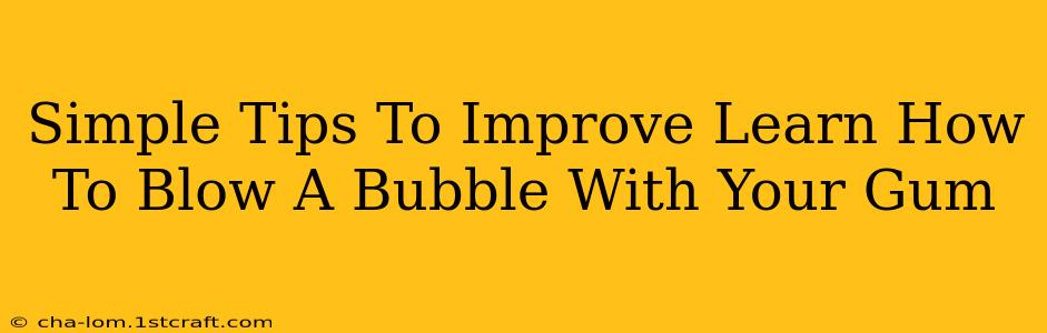 Simple Tips To Improve Learn How To Blow A Bubble With Your Gum