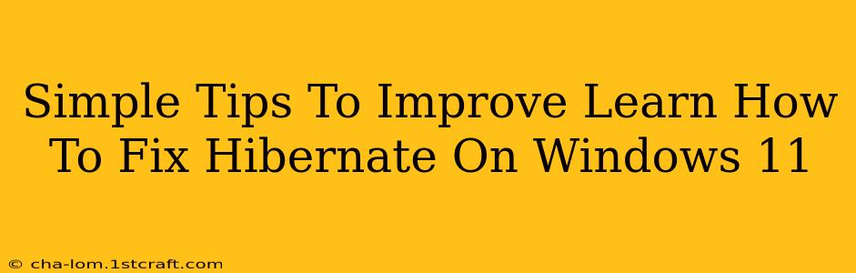 Simple Tips To Improve Learn How To Fix Hibernate On Windows 11