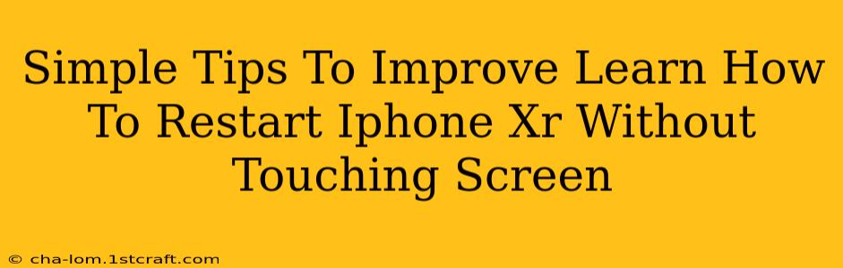 Simple Tips To Improve Learn How To Restart Iphone Xr Without Touching Screen