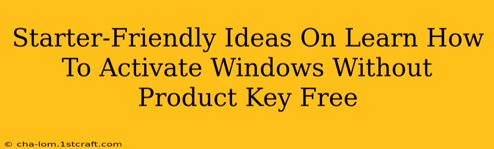 Starter-Friendly Ideas On Learn How To Activate Windows Without Product Key Free