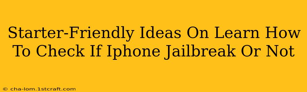 Starter-Friendly Ideas On Learn How To Check If Iphone Jailbreak Or Not