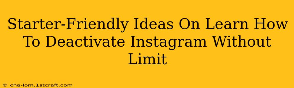 Starter-Friendly Ideas On Learn How To Deactivate Instagram Without Limit