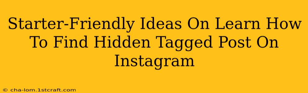 Starter-Friendly Ideas On Learn How To Find Hidden Tagged Post On Instagram