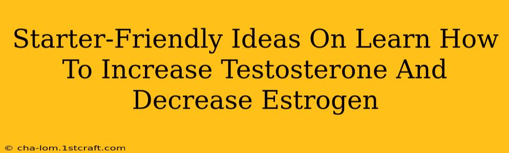 Starter-Friendly Ideas On Learn How To Increase Testosterone And Decrease Estrogen