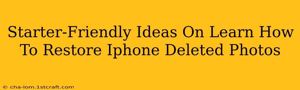 Starter-Friendly Ideas On Learn How To Restore Iphone Deleted Photos