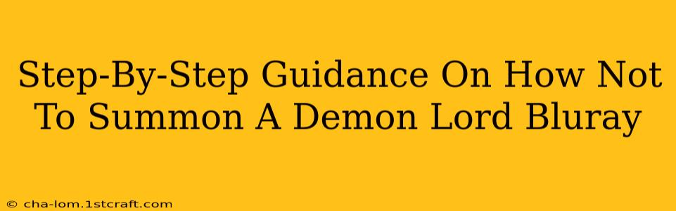 Step-By-Step Guidance On How Not To Summon A Demon Lord Bluray