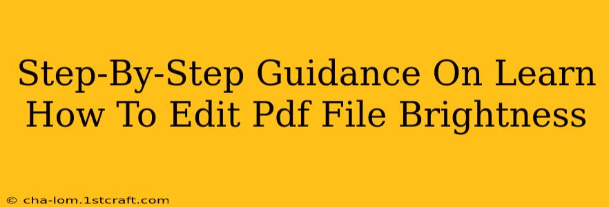 Step-By-Step Guidance On Learn How To Edit Pdf File Brightness