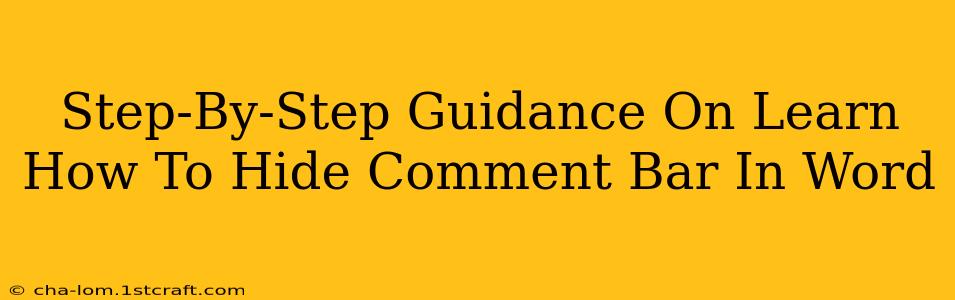 Step-By-Step Guidance On Learn How To Hide Comment Bar In Word