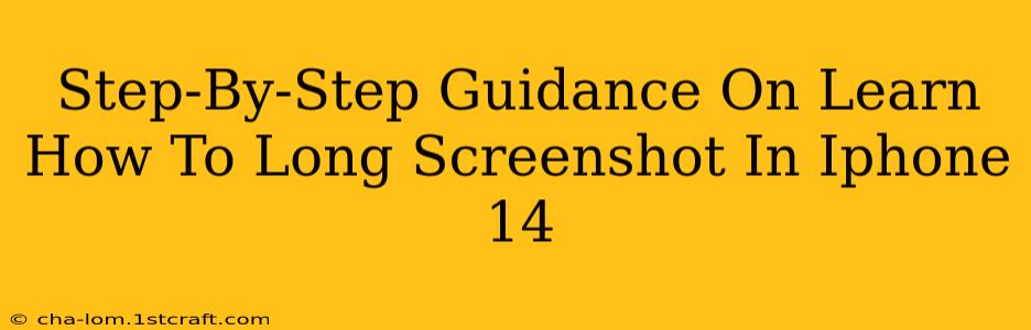 Step-By-Step Guidance On Learn How To Long Screenshot In Iphone 14