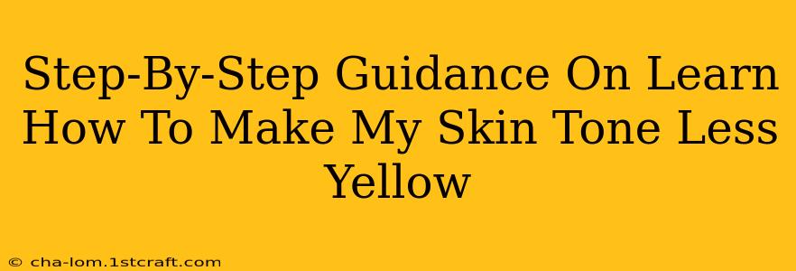 Step-By-Step Guidance On Learn How To Make My Skin Tone Less Yellow