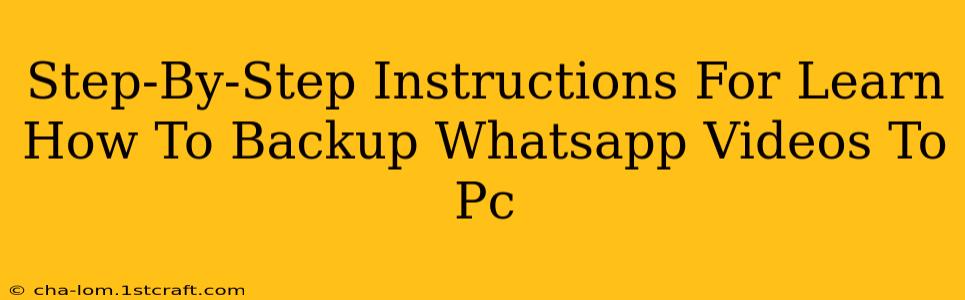 Step-By-Step Instructions For Learn How To Backup Whatsapp Videos To Pc