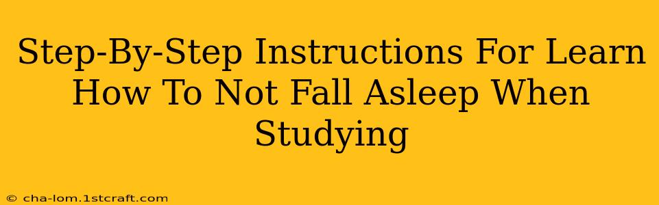 Step-By-Step Instructions For Learn How To Not Fall Asleep When Studying