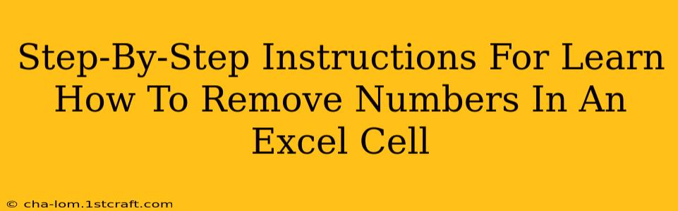 Step-By-Step Instructions For Learn How To Remove Numbers In An Excel Cell