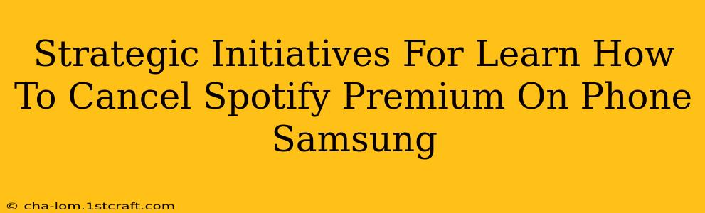 Strategic Initiatives For Learn How To Cancel Spotify Premium On Phone Samsung