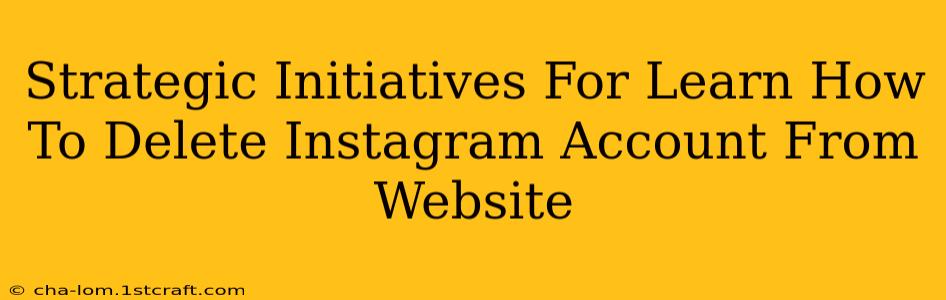 Strategic Initiatives For Learn How To Delete Instagram Account From Website