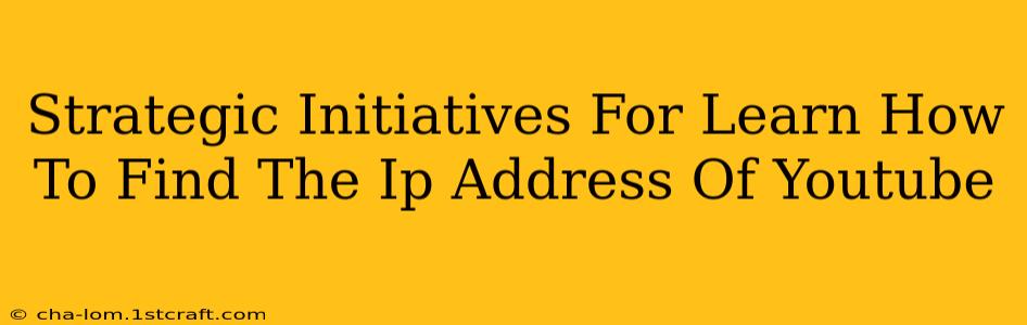 Strategic Initiatives For Learn How To Find The Ip Address Of Youtube