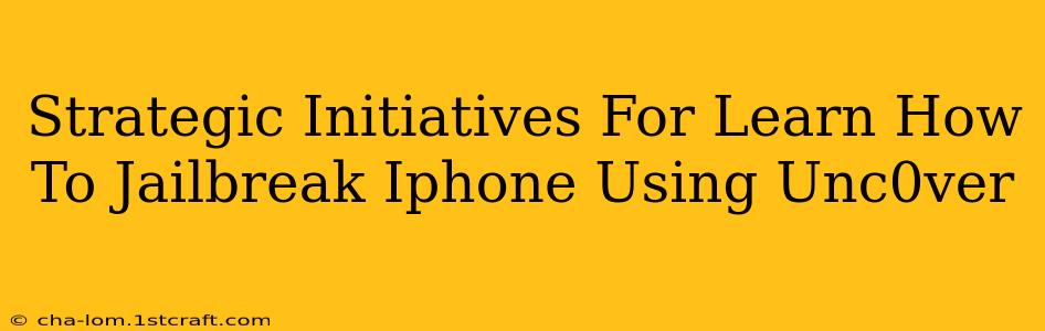 Strategic Initiatives For Learn How To Jailbreak Iphone Using Unc0ver