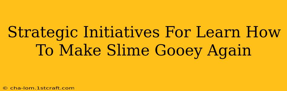 Strategic Initiatives For Learn How To Make Slime Gooey Again