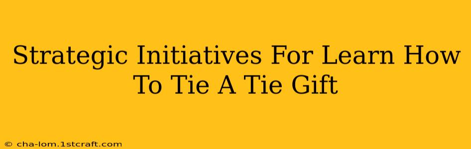 Strategic Initiatives For Learn How To Tie A Tie Gift