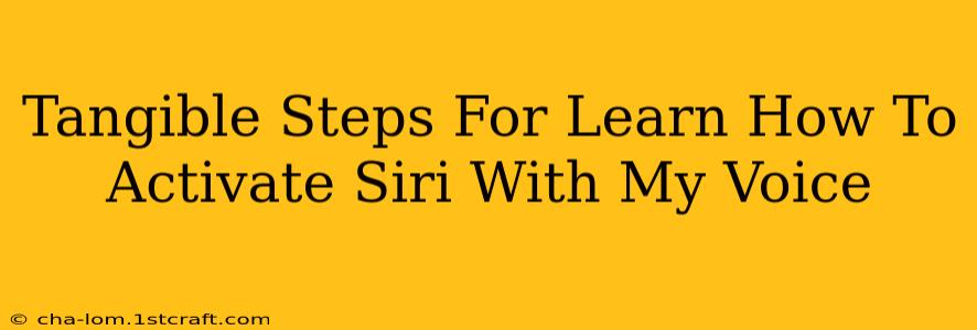 Tangible Steps For Learn How To Activate Siri With My Voice