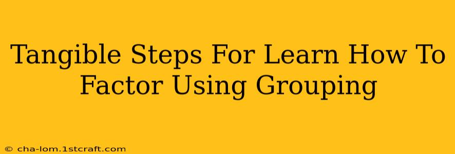 Tangible Steps For Learn How To Factor Using Grouping